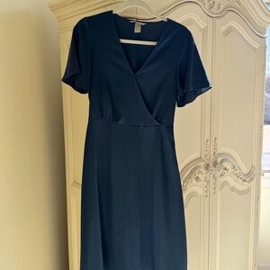 Navy Blue A-Line Dress